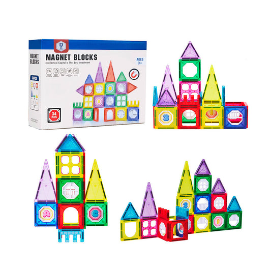 Juego Magnético Bloques Didáctico 34 Pcs